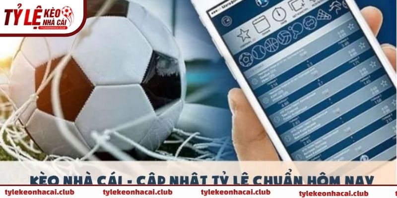 Bảng kèo bóng đá hiển thị tỷ lệ và mức chấp