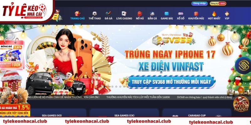 Nhà cái trực tuyến SV368 chính thức ra mắt thị trường vào năm 2012